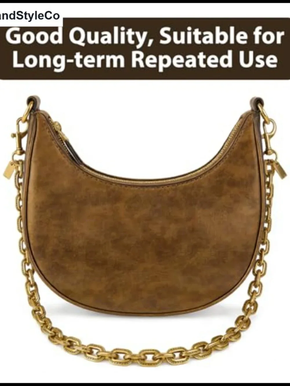 Vintage Gold Metal Chain Charm for Handbag Wallet Keychain